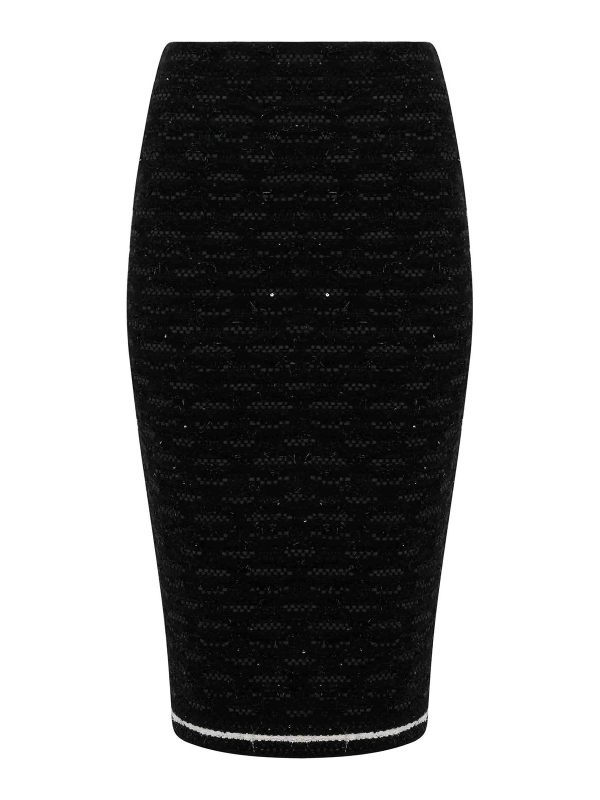D. Exterior Jupe Midi - Noir