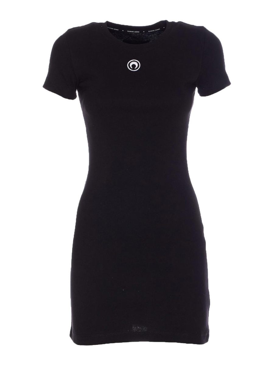 Marine Serre Robe Au Genou - Noir