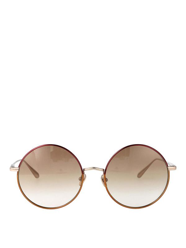 Linda Farrow Lunettes De Soleil - Or