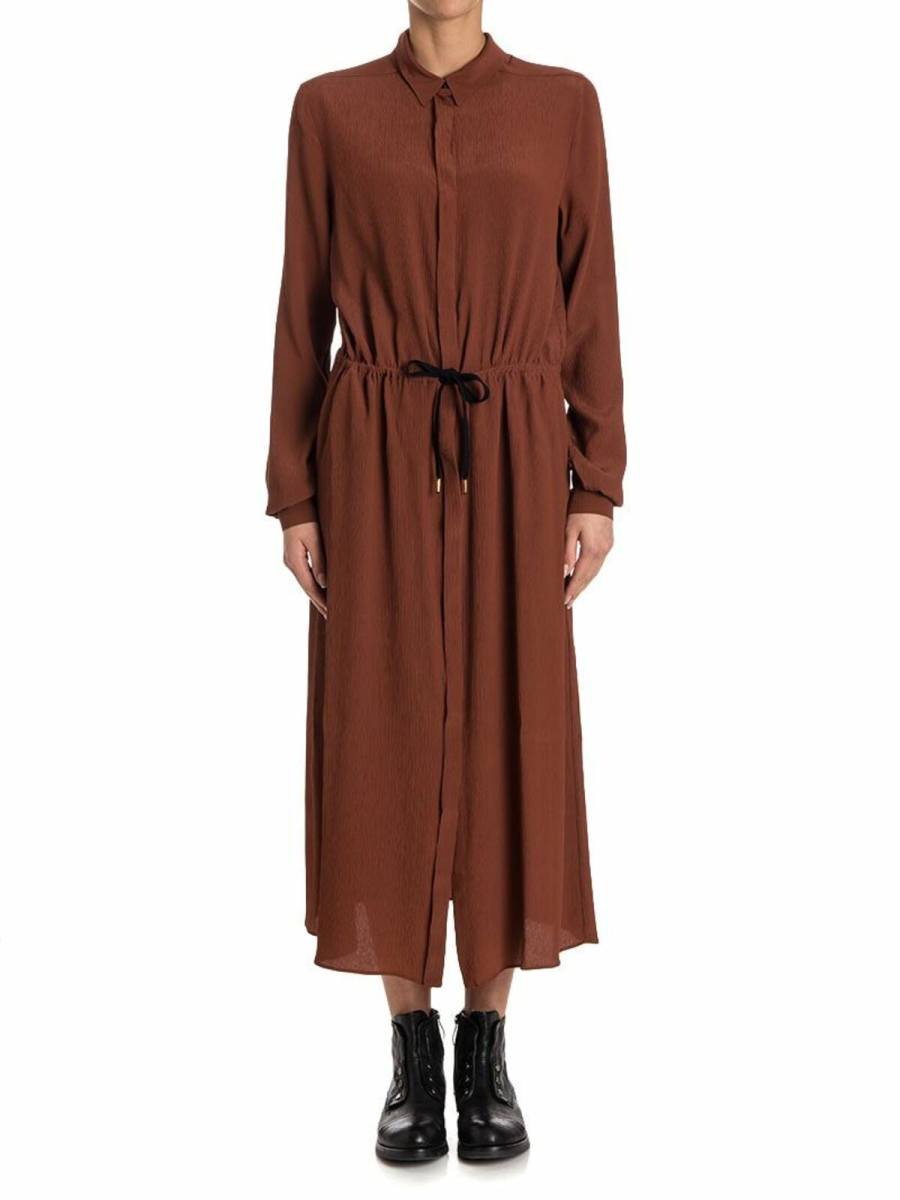 Stella Jean Robe Au Genou - Marron