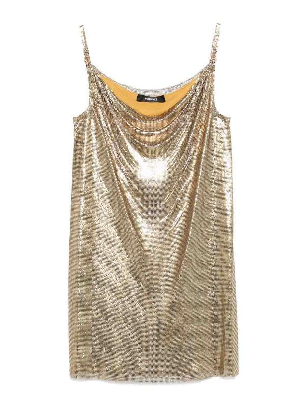 Versace Robe De Cocktail - Or