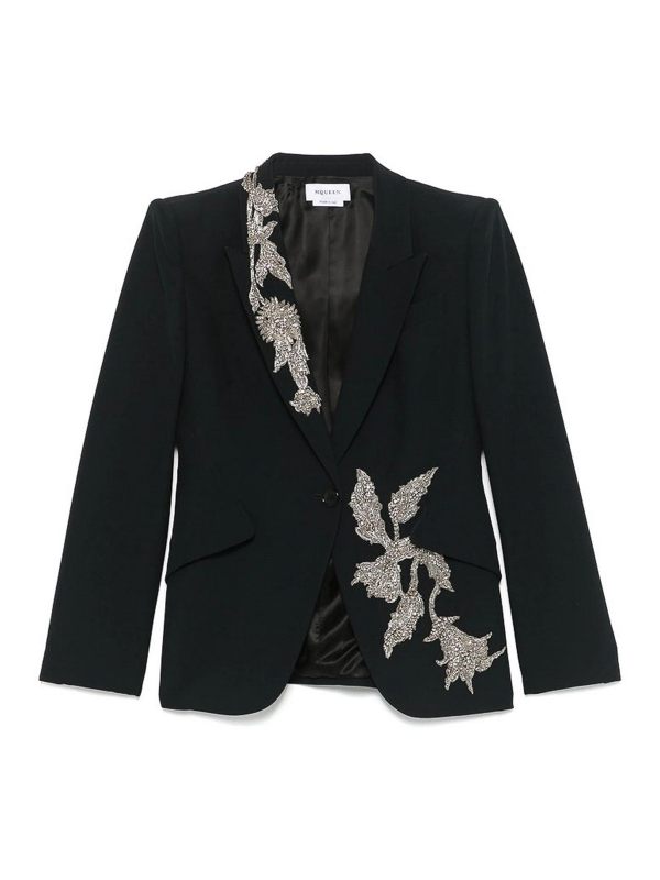 Alexander Mcqueen Manteau Au Genou - Noir