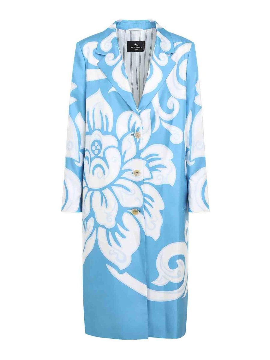 Etro Manteau Court - Bleu