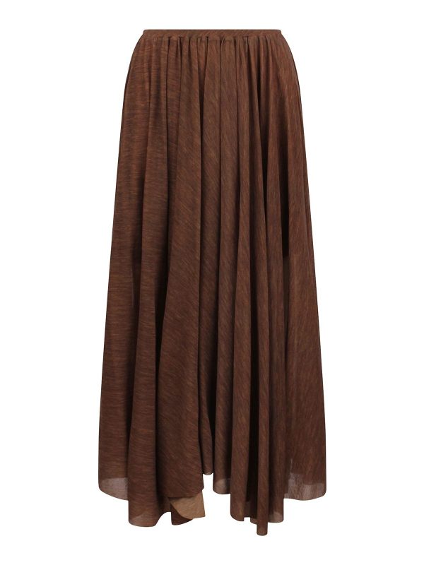 Philosophy di Lorenzo Serafini Jupe Midi - Marron