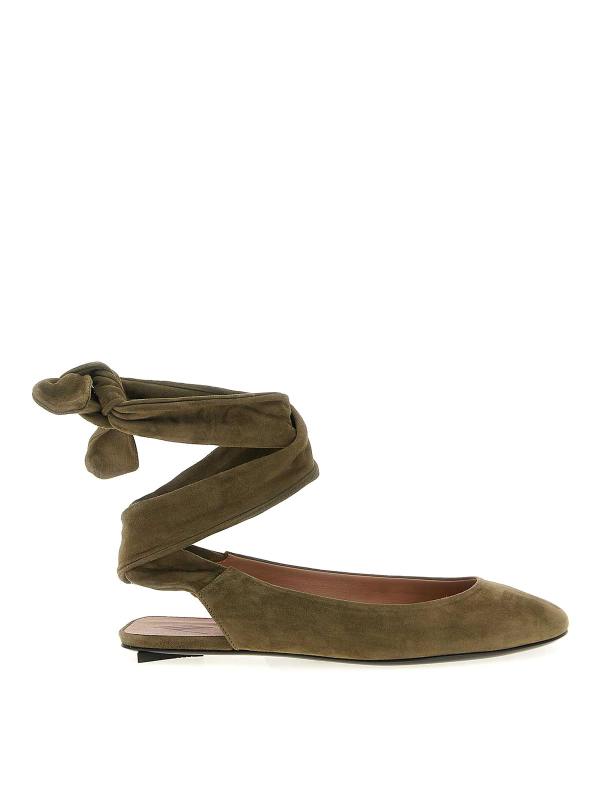 The Attico Ballerines - Vert