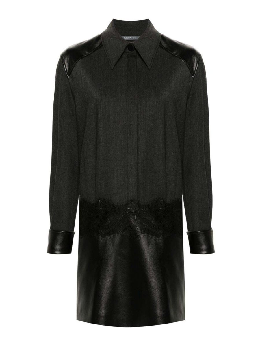 Alberta Ferretti Robe Au Genou - Gris