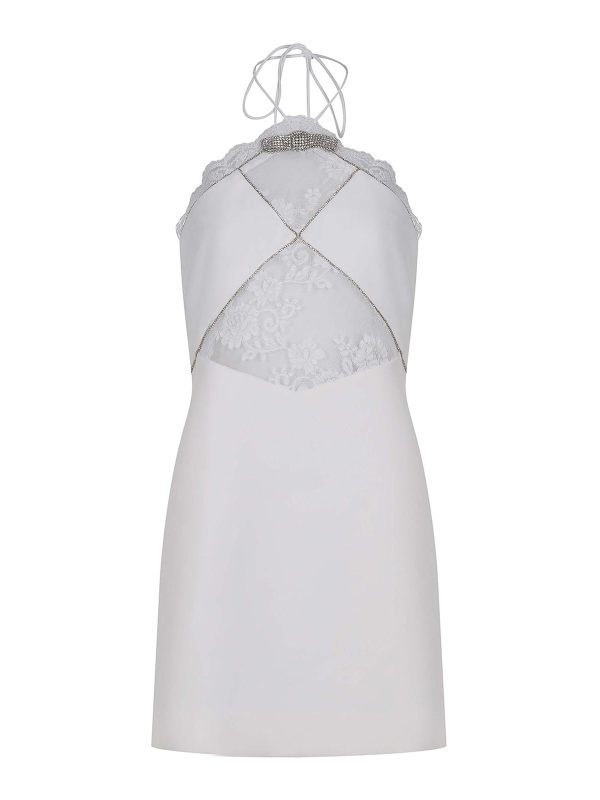 Self Portrait Robe Au Genou - Blanc