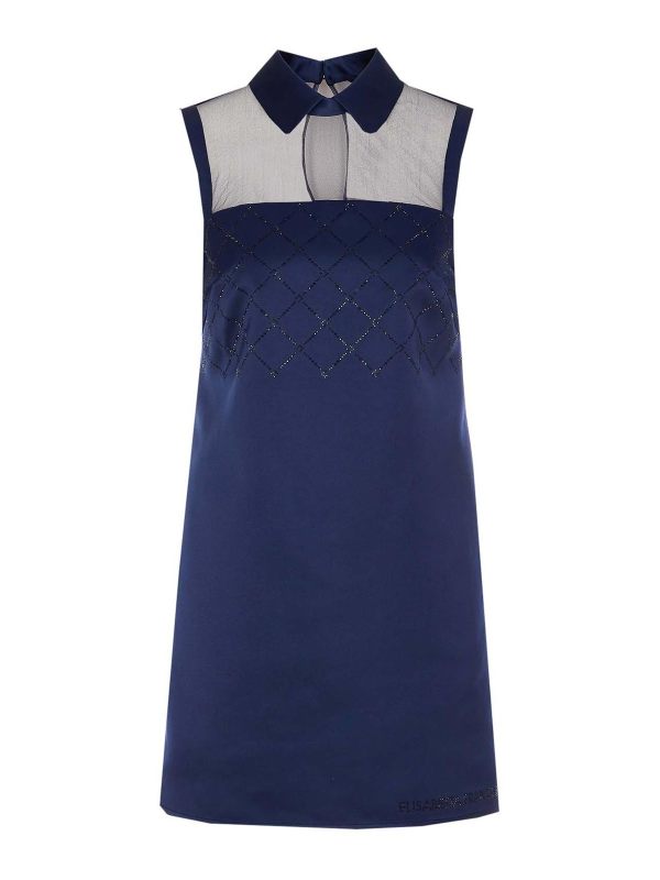 Elisabetta Franchi Robe Au Genou - Bleu