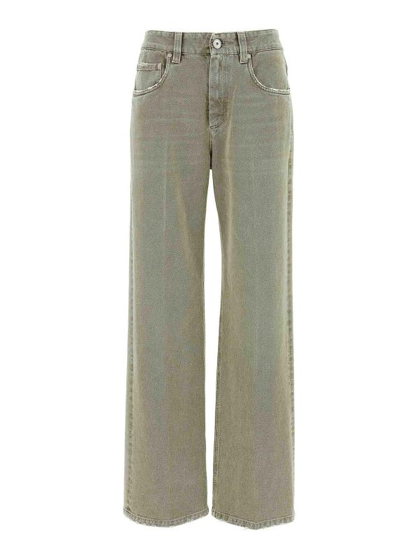 Brunello Cucinelli Jean Bootcut - Vert
