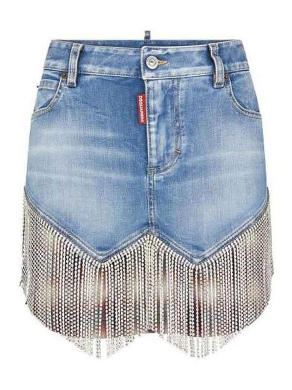 Dsquared2 Jupe Midi - Bleu