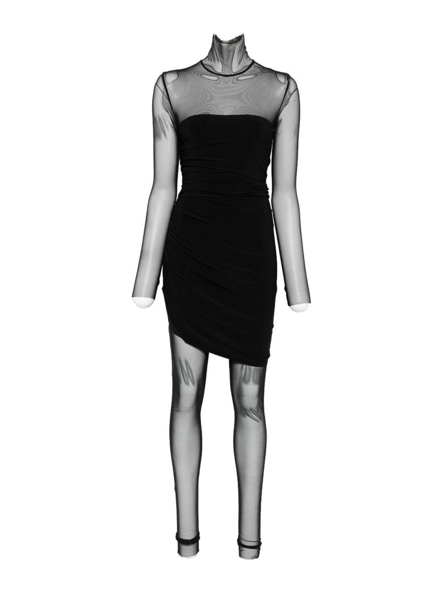 Norma Kamali Robe Au Genou - Noir