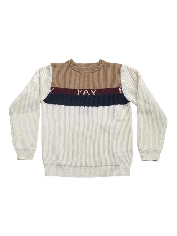 Fay Pull Col Rond - Crème