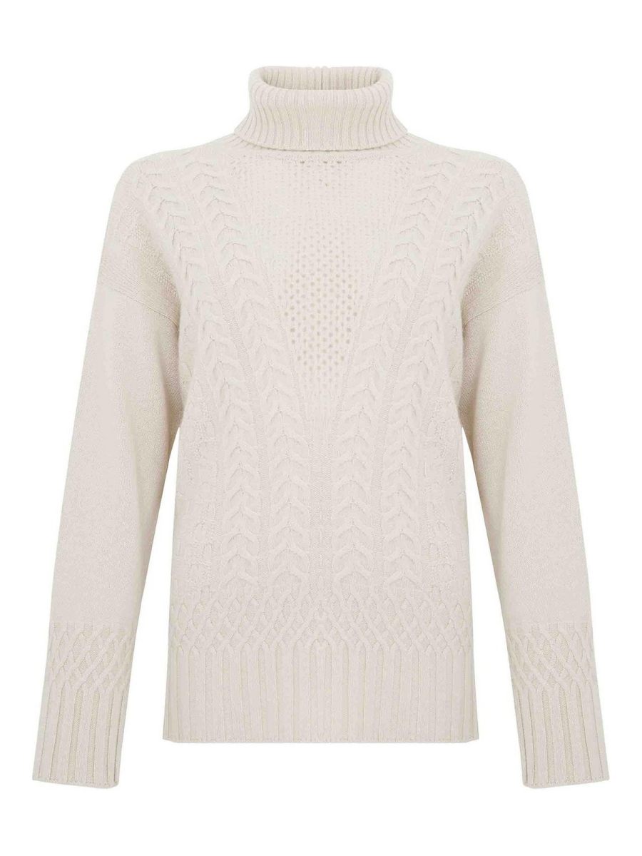 D. Exterior Pull Col Rond - Blanc