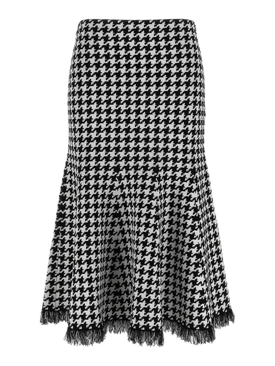Alexander Mcqueen Jupe Midi - Blanc