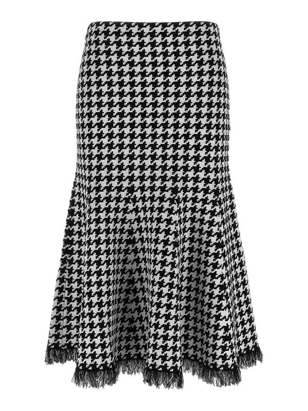 Alexander Mcqueen Jupe Midi - Blanc
