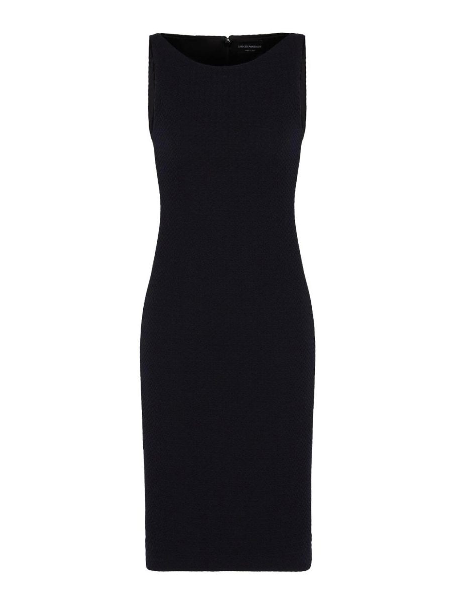 Emporio Armani Robe Au Genou - Noir