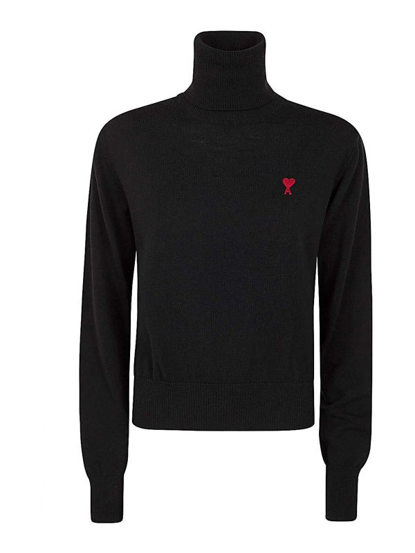 Ami Paris Pull Col Rond - Noir