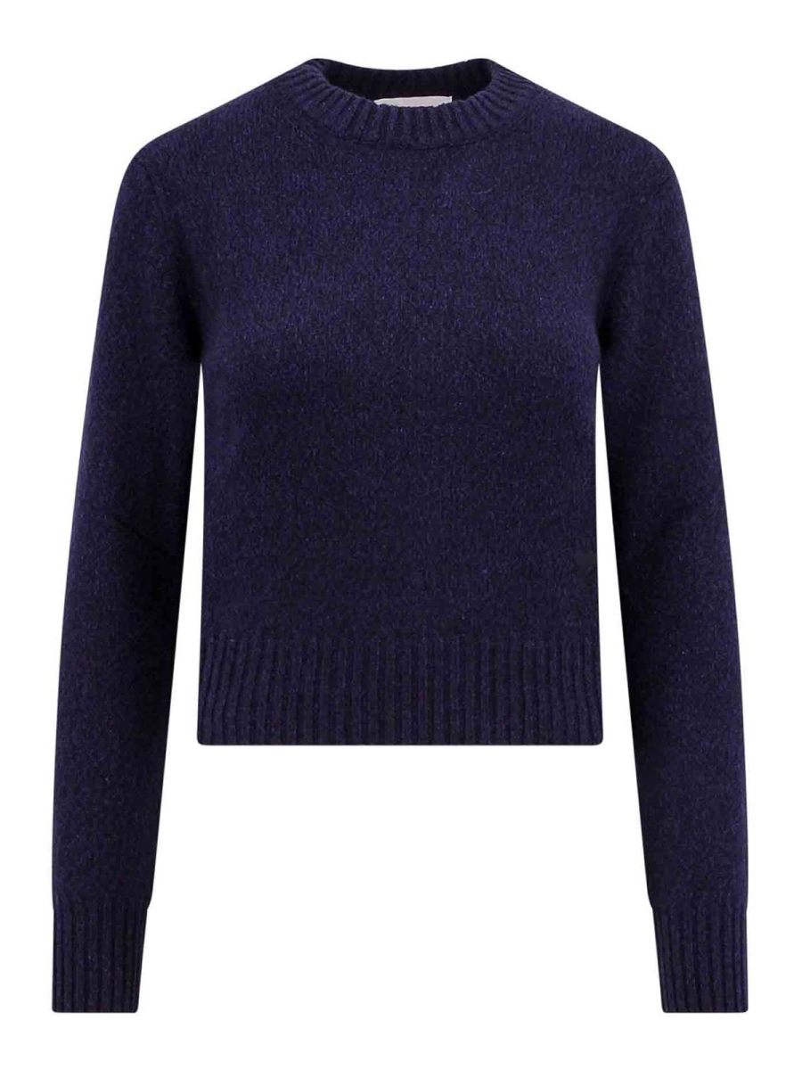 Ami Paris Pull Col Rond - Bleu