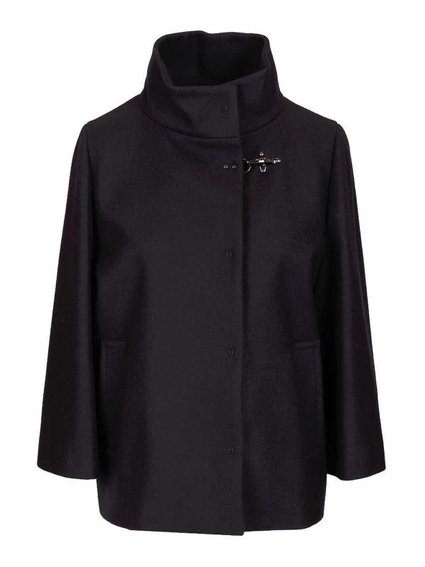 Fay Manteau Au Genou - Bleu