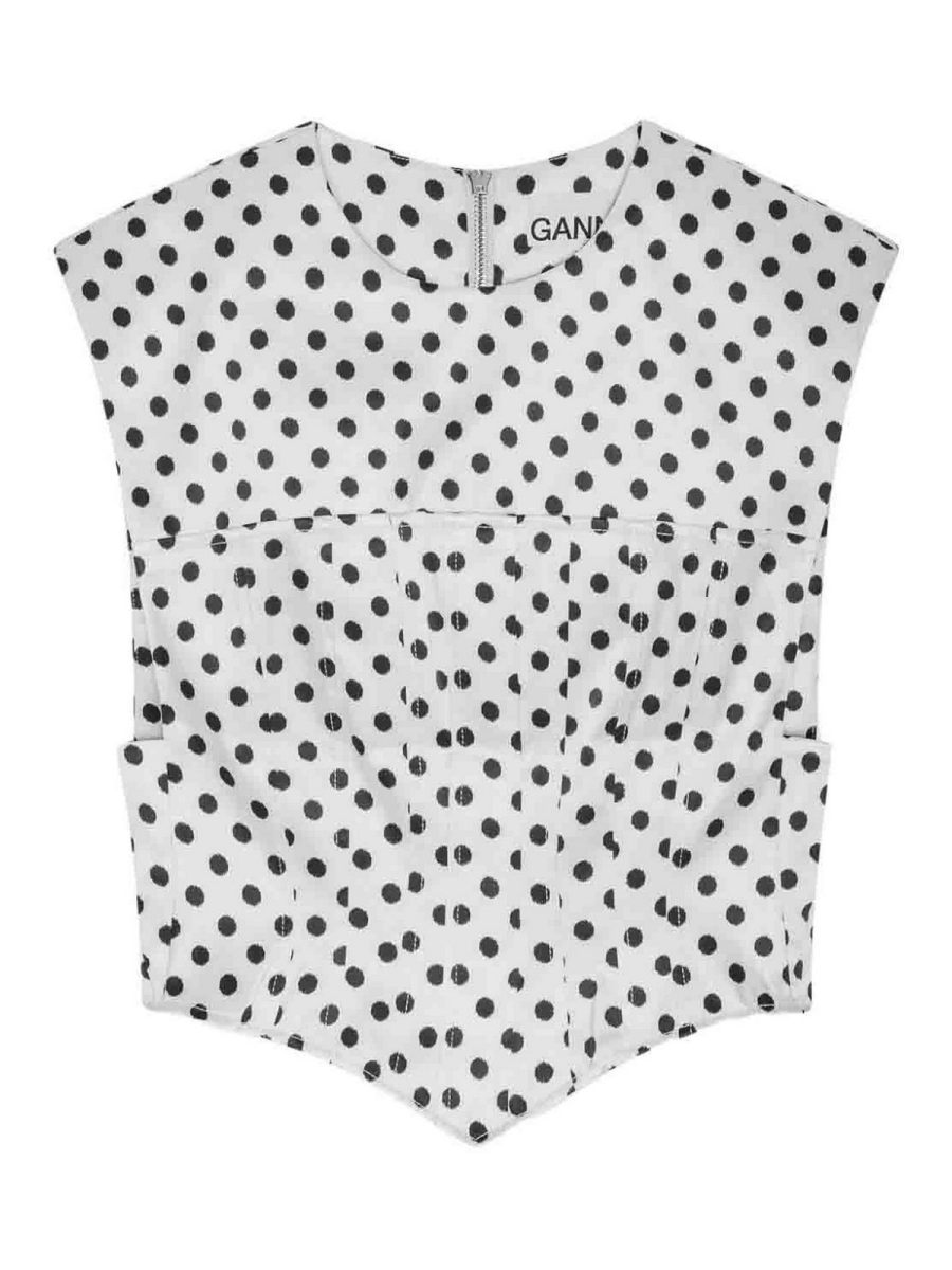 Ganni Blouse - Blanc