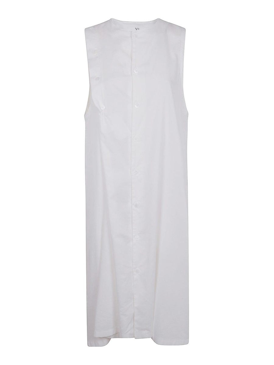 Y'S Robe Au Genou - Blanc