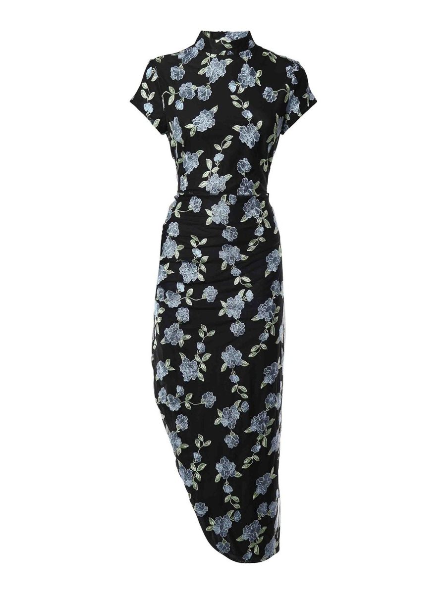 Rotate Birger Christensen Maxi Robe - Noir