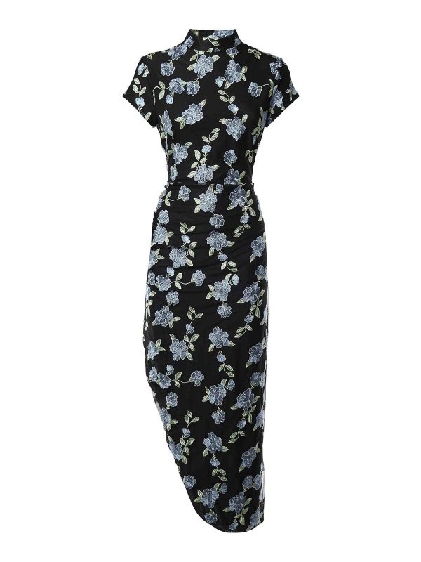 Rotate Birger Christensen Maxi Robe - Noir