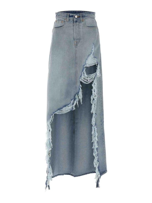 Vetements Jupe Midi - Bleu
