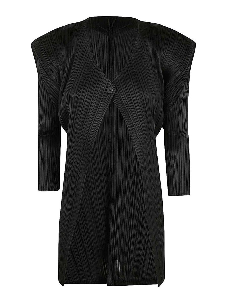 Pleats Please Issey Miyake Cardigan - Noir