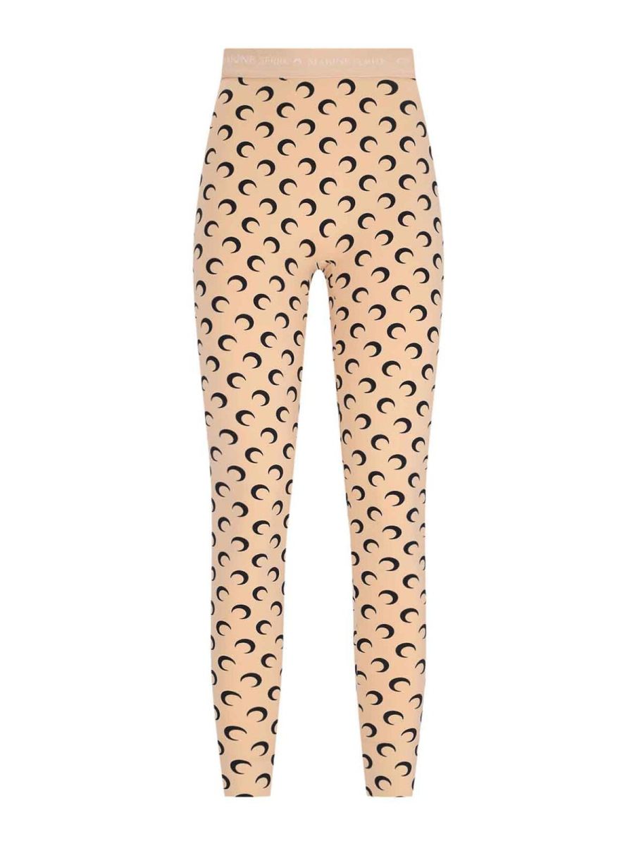 Marine Serre Leggings - Beige