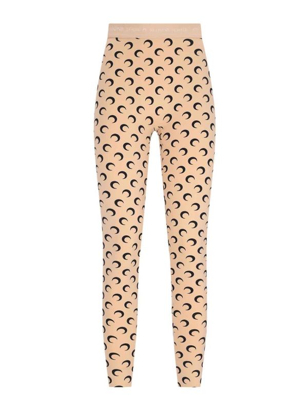 Marine Serre Leggings - Beige