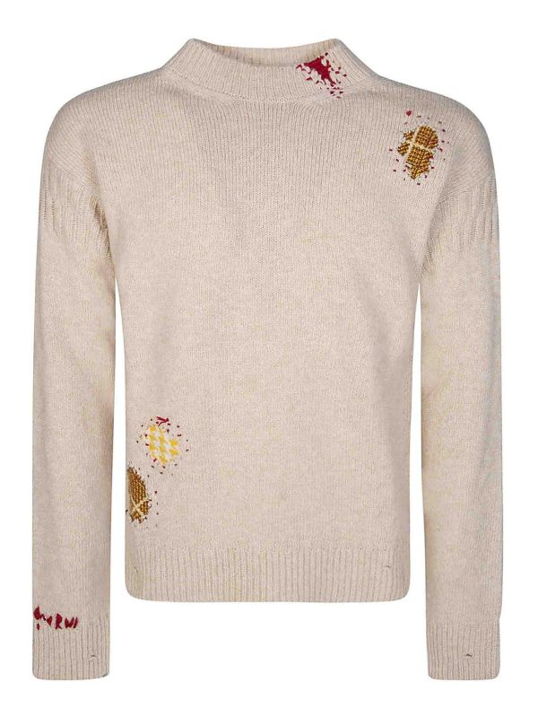 Marni Pull Col Bateau - Crème