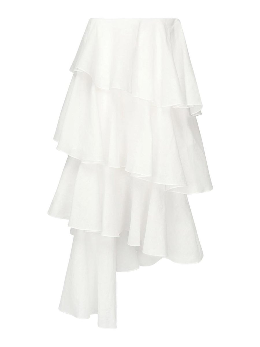 Alaïa Jupe Midi - Blanc