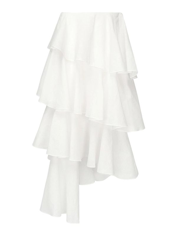 Alaïa Jupe Midi - Blanc