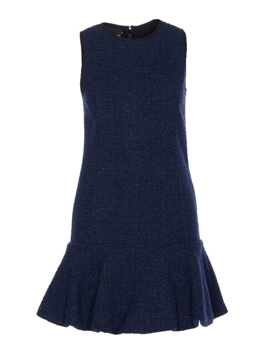 Pinko Robe Au Genou - Bleu