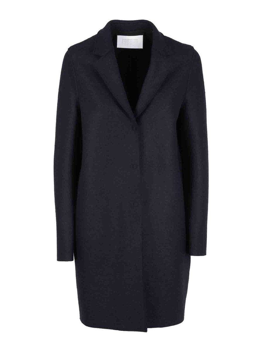 Harris Wharf London Manteau Au Genou - Bleu