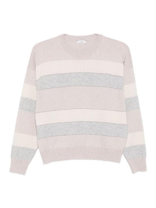 Peserico Pull Col Rond - Gris