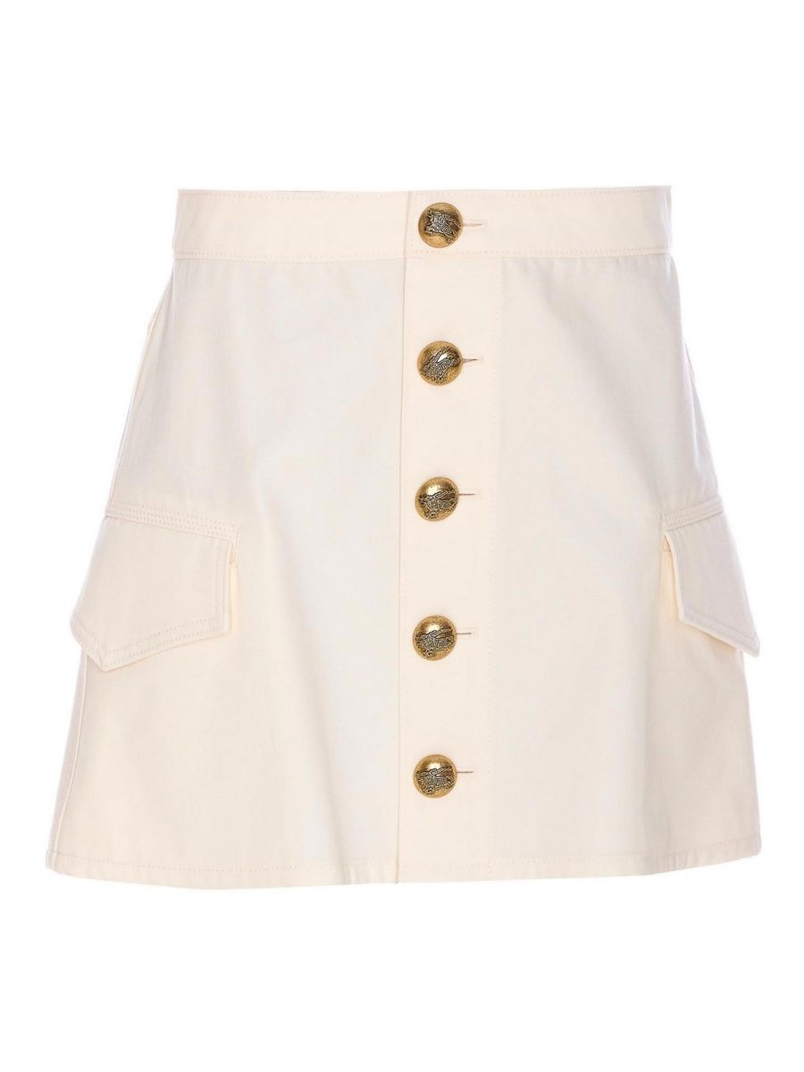 Burberry Jupe Midi - Blanc