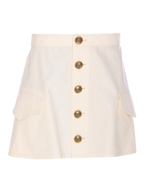 Burberry Jupe Midi - Blanc