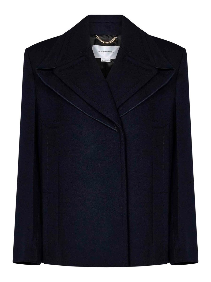 Victoria Beckham Manteau Court - Bleu