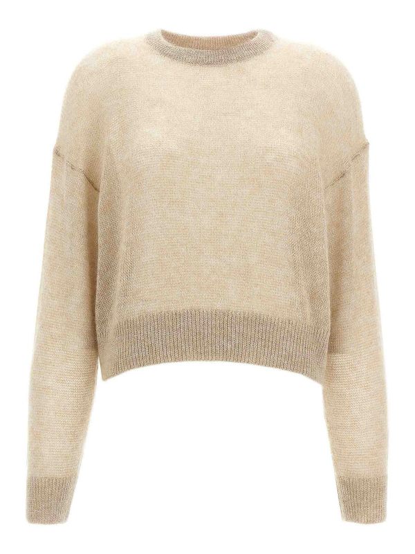 Brunello Cucinelli Pull Col Rond - Beige