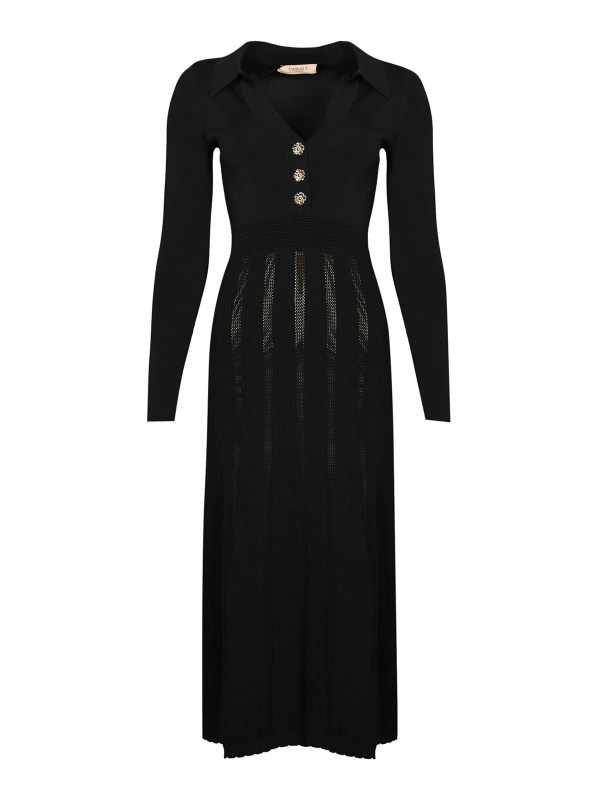 Twinset Robe Au Genou - Noir