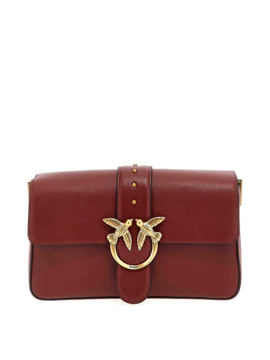 Pinko Sac Bandoulière - Rouge Bru