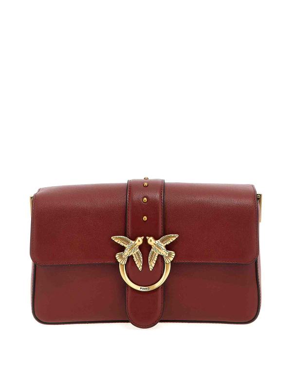 Pinko Sac Bandoulière - Rouge Bru