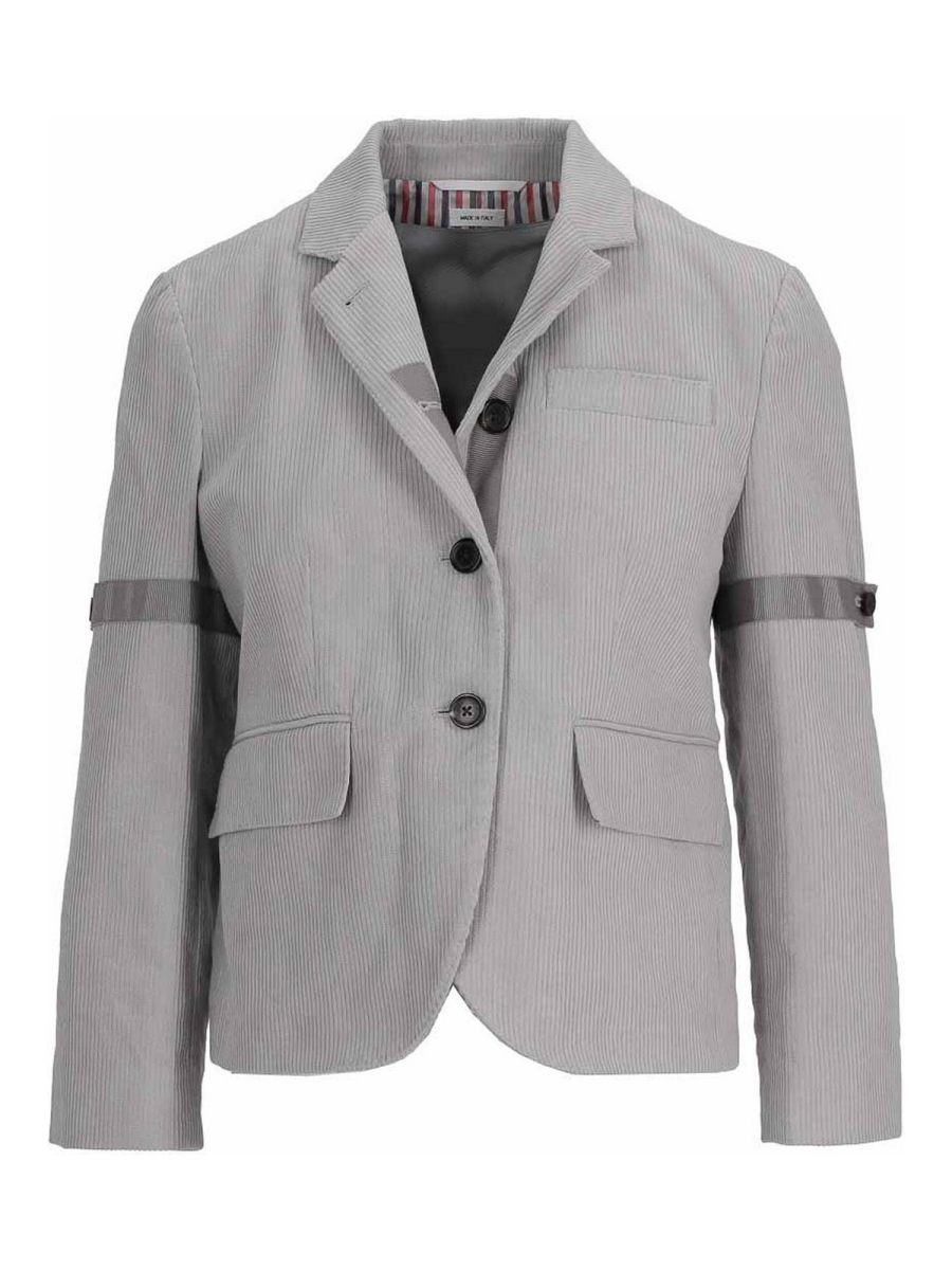 Thom Browne Manteau Au Genou - Gris