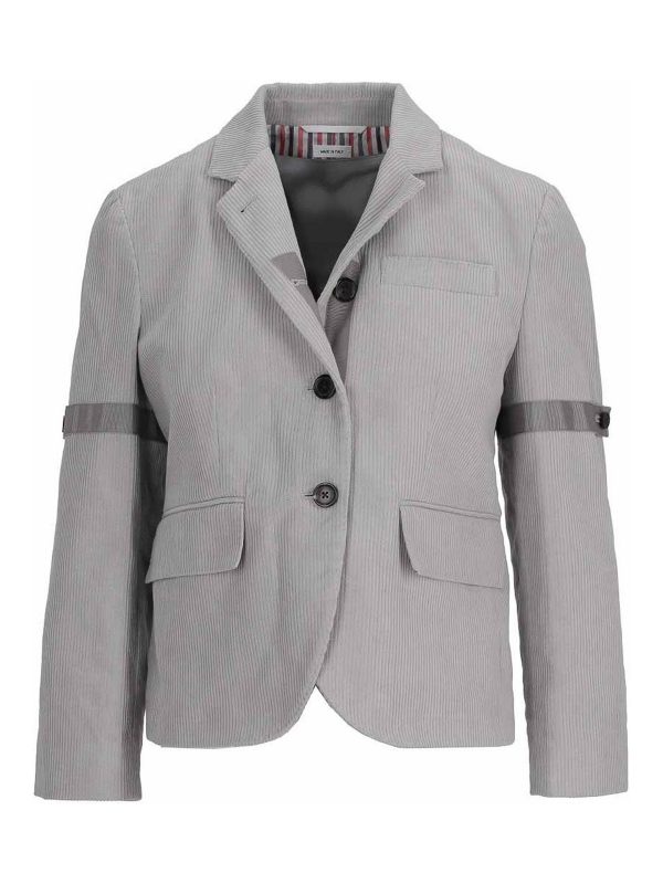 Thom Browne Manteau Au Genou - Gris