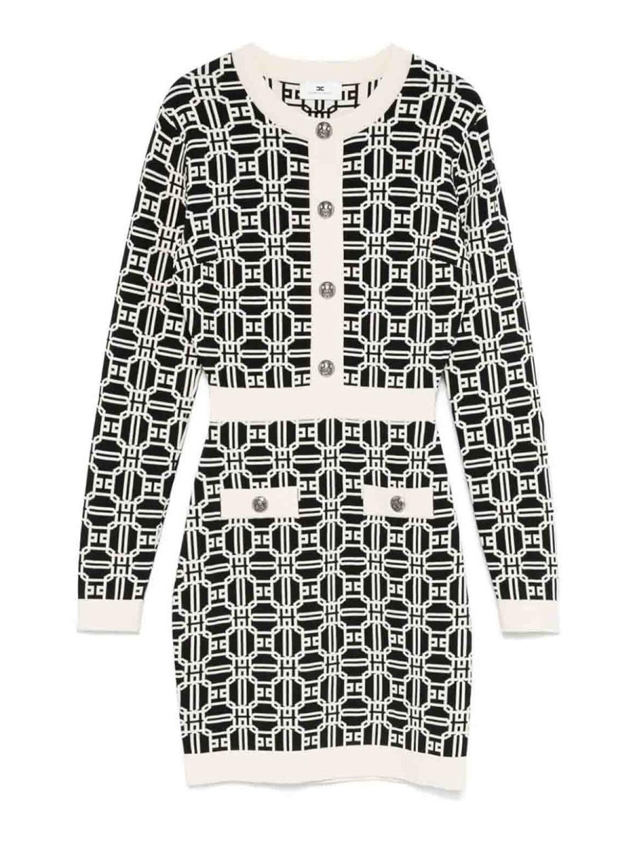 Elisabetta Franchi Robe Au Genou - Multicolore