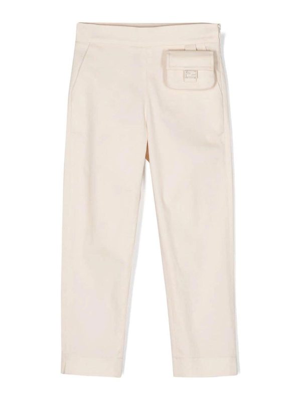 Fendi Jr Pantalons Décontractés - Beige