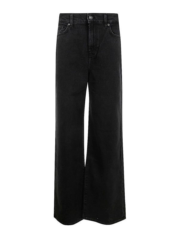 7 For All Mankind Jean Droit - Noir