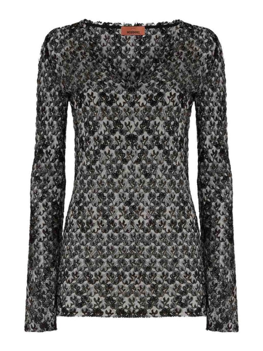 Missoni Pull Col Rond - Marron